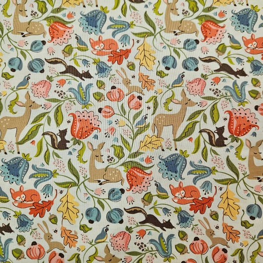Wildwood Dwelling- Animals & Florals on Blue