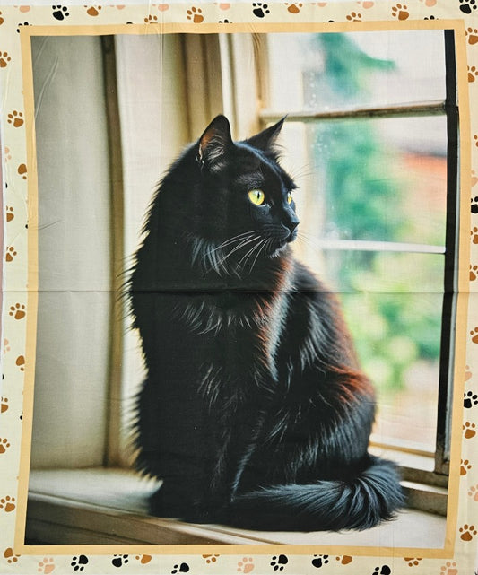 Craft Panel - Whisker Wonders - Large Black Cat Panel