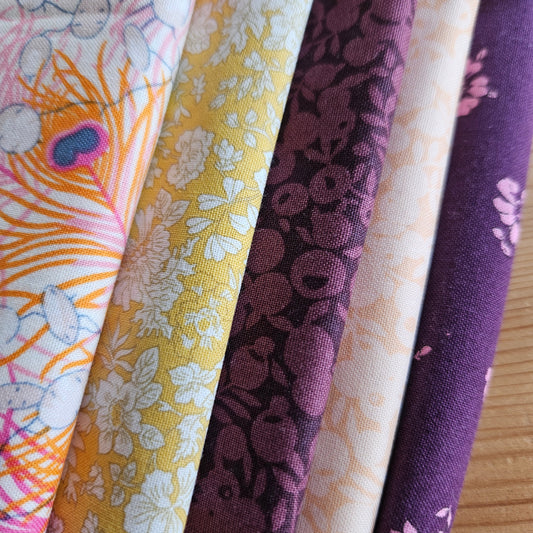 Remnant Craft Fabrics - Liberty Plum and Feathers Pack