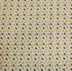 Patterned Fabric with Small Christmas Trees in Brown, Gold, Beige and Shiny Silver.