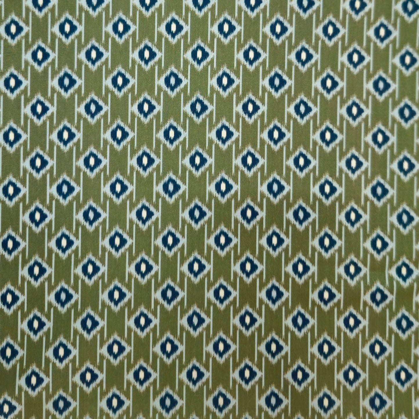 Mini Ikats- Fuzzy Blue Diamonds