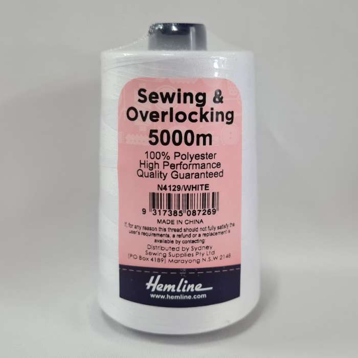 Overlocking Thread - 5000m - White
