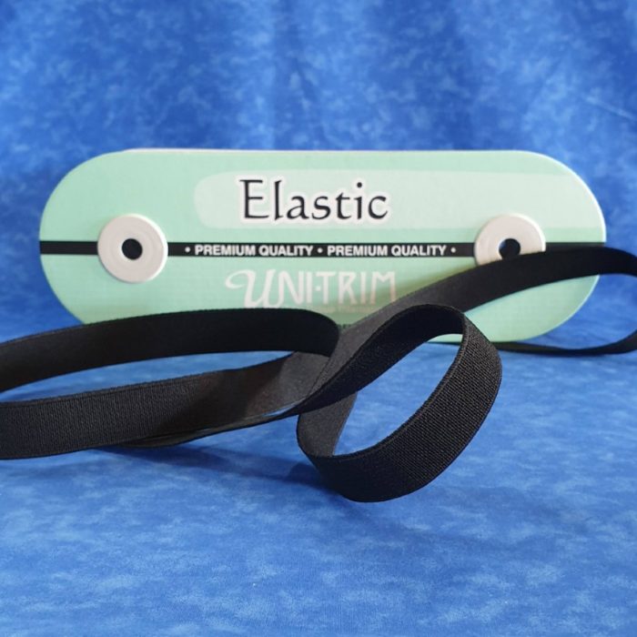 Elastic - High Density Non-Roll 20mm Black