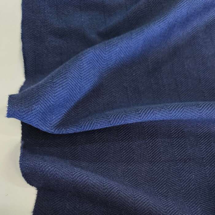 Knit - Herringbone Self Stripe - Navy - Image 2