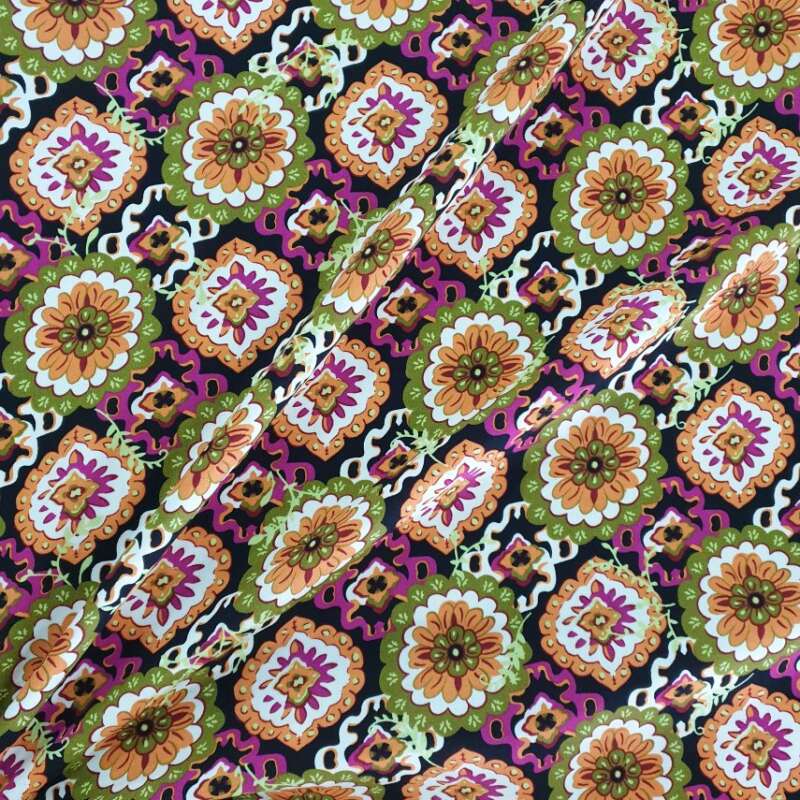 RAYON Floral Candy Green East Coast Fabrics
