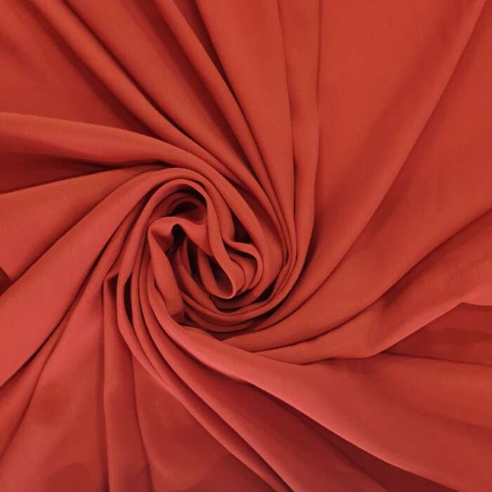 Viscose Rayon Rust Red East Coast Fabrics