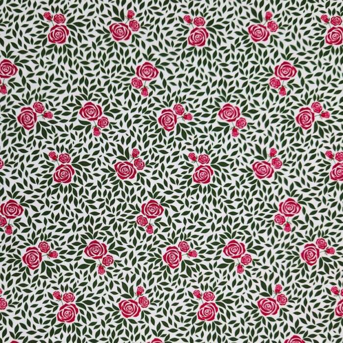 Modern Florals - Roses on White