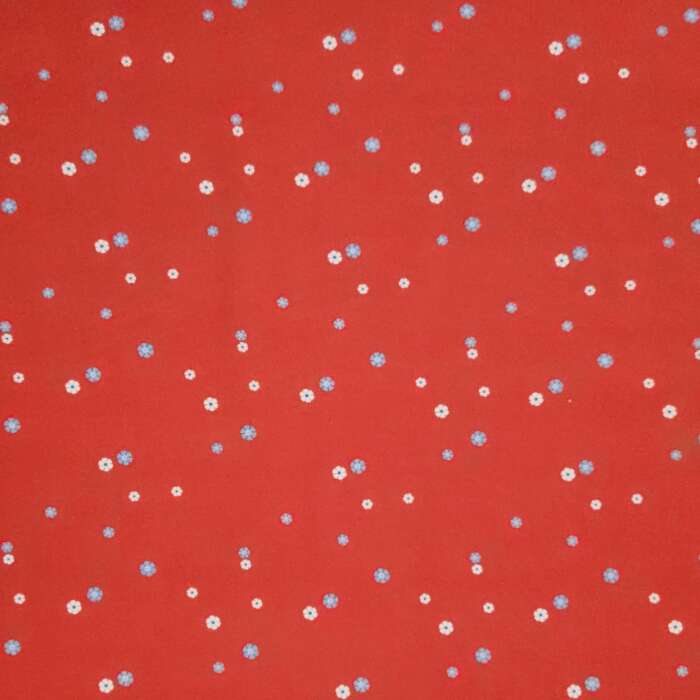 Bright Florals Dots on Red