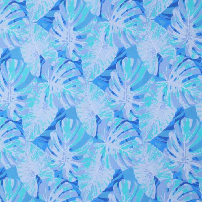 Monstera Leaves - Blue
