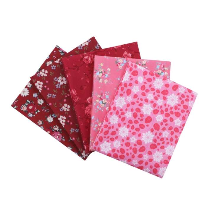 Fat Quarter Pack - Romantic Florals Red and Pink