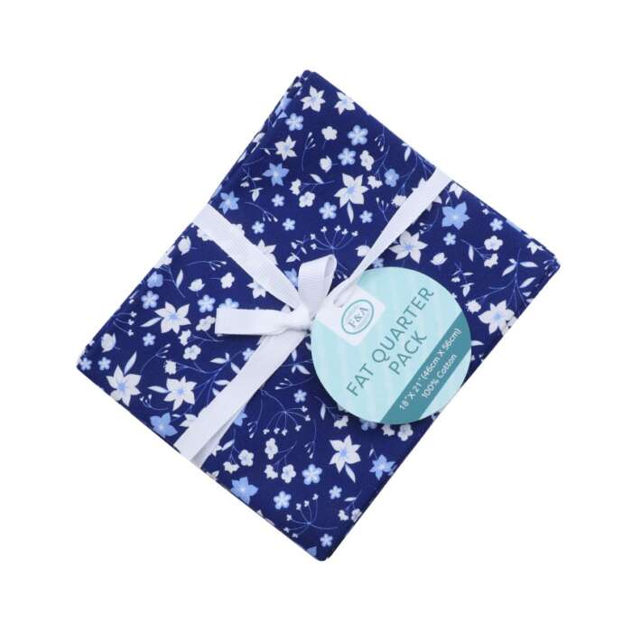 Fat Quarter Pack - Dainty Blue Florals Deep Blues - Image 2