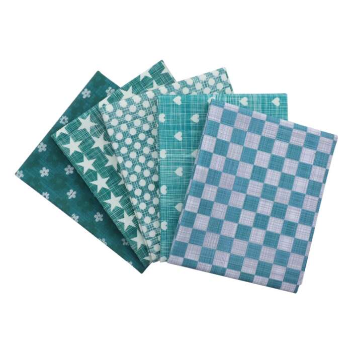 Fat Quarter Pack - Textured Teals