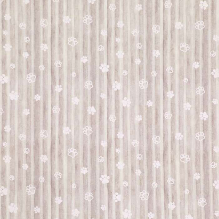 Dogs - Paw Prints on Grey Stripes