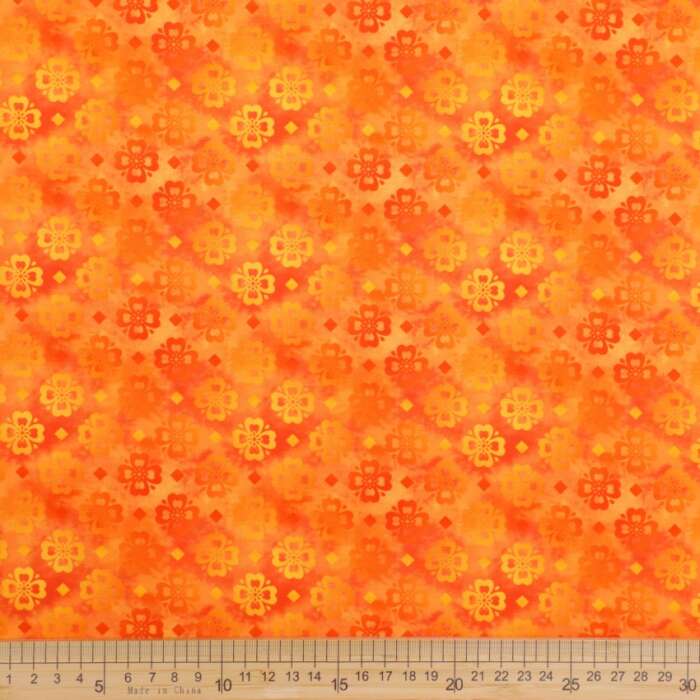 Japanese - Floral Tiles Orange - Image 2