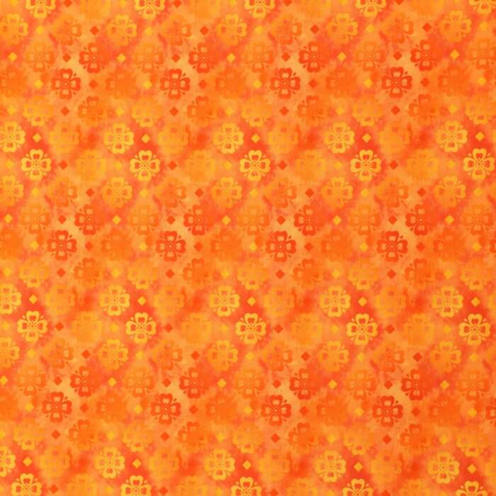 Japanese - Floral Tiles Orange