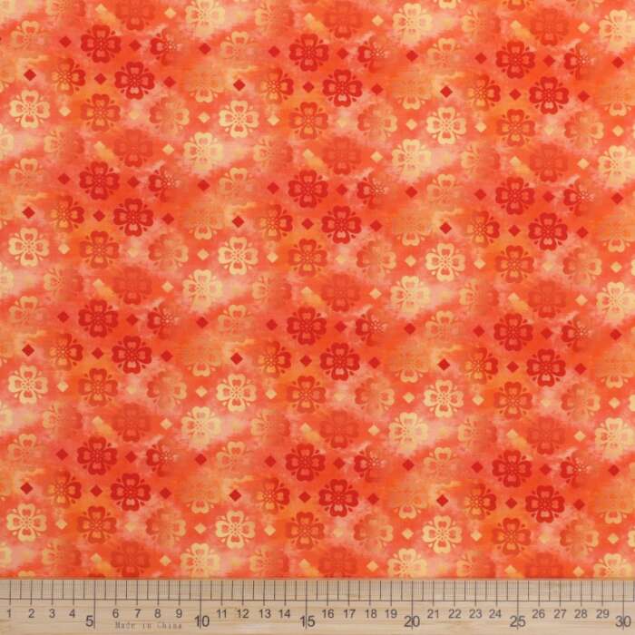 Japanese - Floral Tiles Red - Image 2