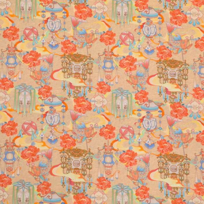 Japanese - Ornamental Lanterns on Cream