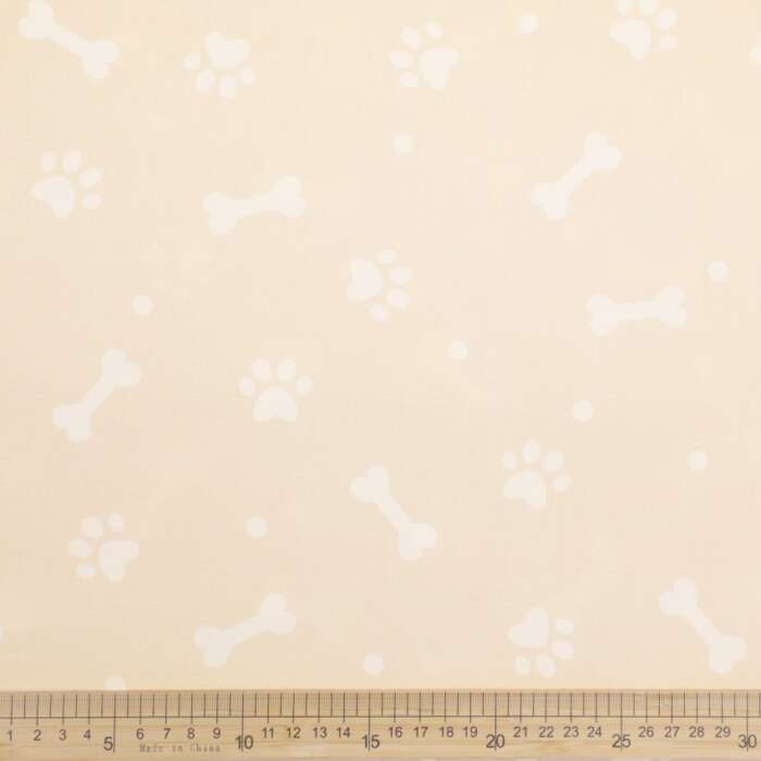 Dogs - Paw Prints and Bones on Cream - Image 2