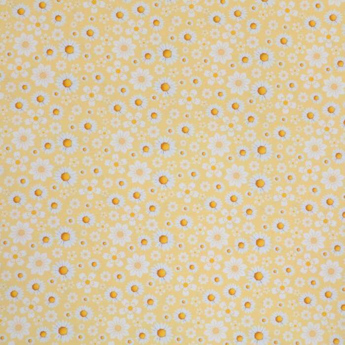 White Flowers on Yellow