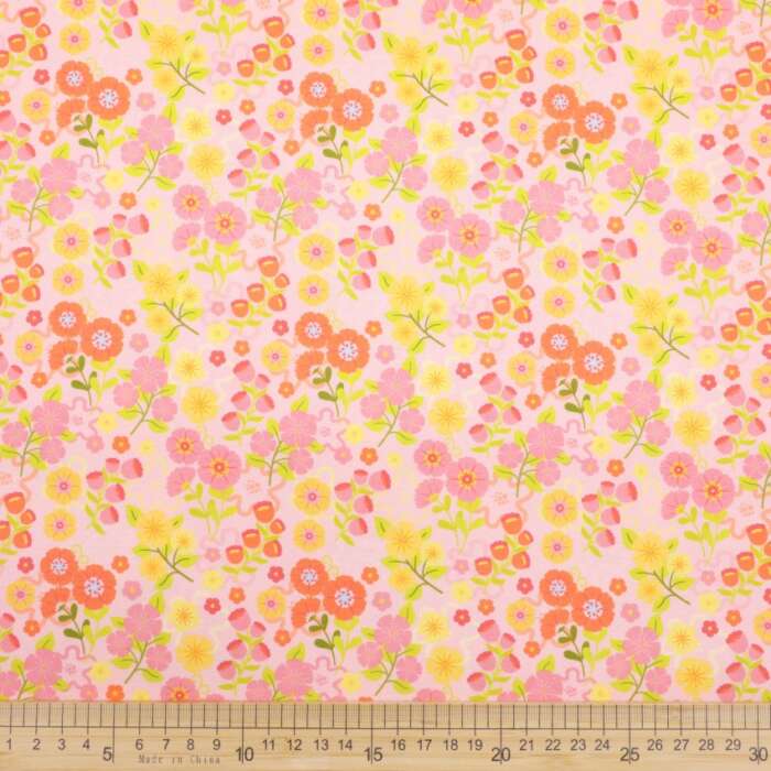 Picnic in the Park - Picking Flowers on Light Pink - Image 2