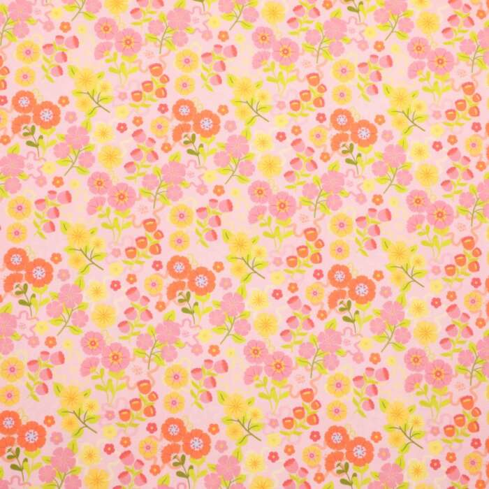 Picnic in the Park - Picking Flowers on Light Pink