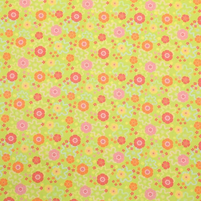 Picnic in the Park - Florals on Lime