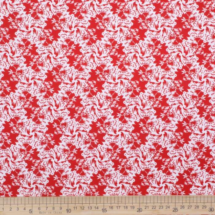 Flowers in Silhouette - Berry Design Red - Image 2
