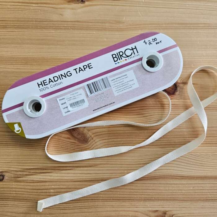 Heading Tape - 12mm Beige