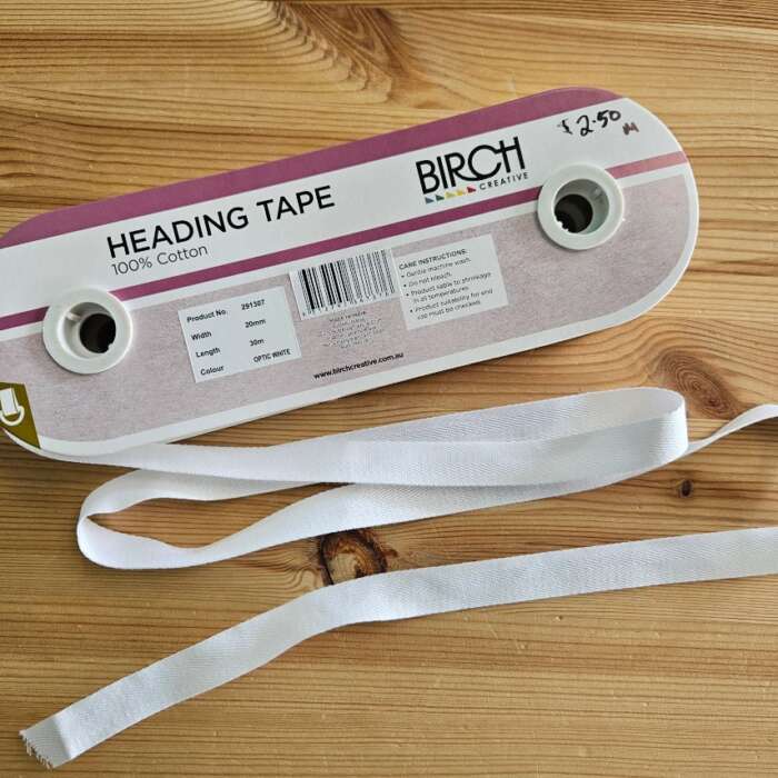Heading Tape - 20mm White
