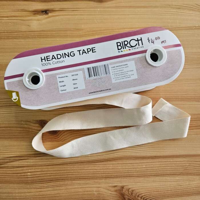 Heading Tape - 38mm Beige