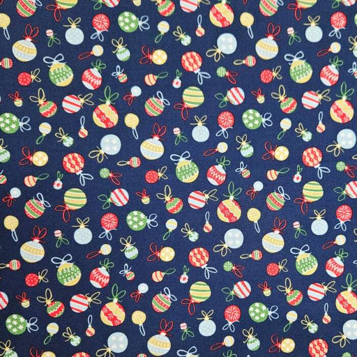 Liberty - Deck the Halls - Tumbling Baubles B Navy