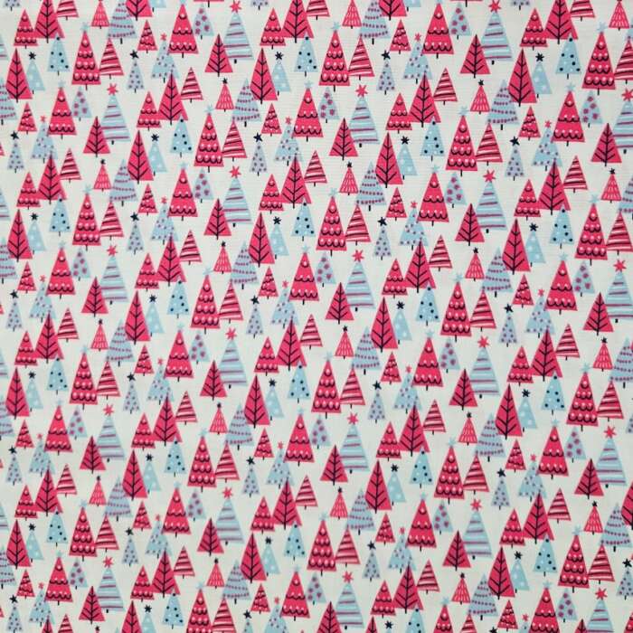 Liberty - Deck the Halls - Happy Forest B Raspberry