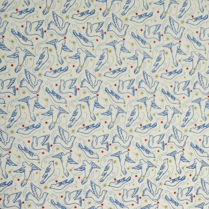 Liberty - Merry and Bright Collection - Dove Star A Cream