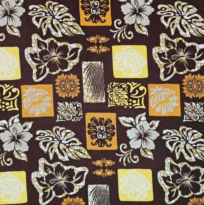 COTTON - Surf Block Print Brown