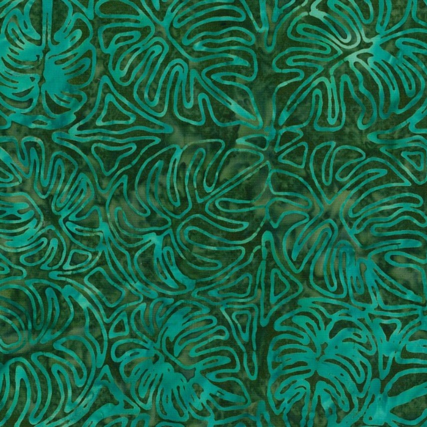 Batik - 1700 Monstera Forest Green