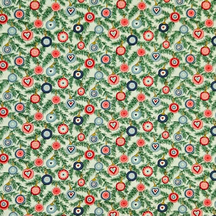 Liberty - A Woodland Christmas - Festive Baubles A Red Blue