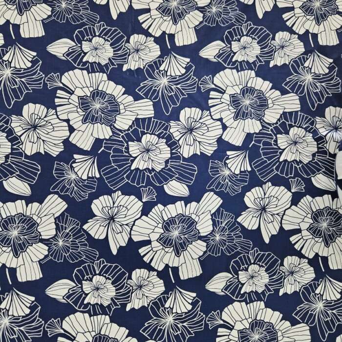 RAYON - Navy and White Florals - Image 2