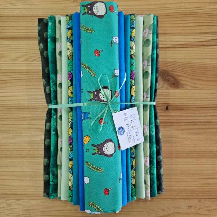 Remnant Craft Fabrics - Totoro Green