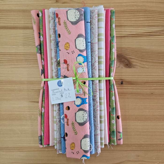 Remnant Craft Fabrics - Totoro Pink