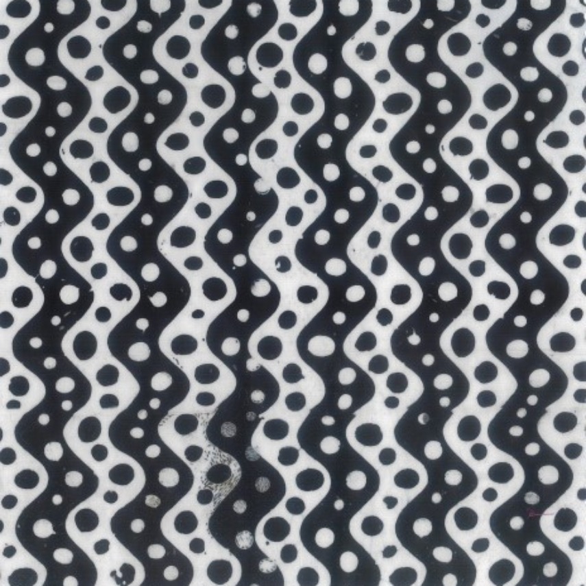 Batik - 1533 Squiggle Lines Black and White