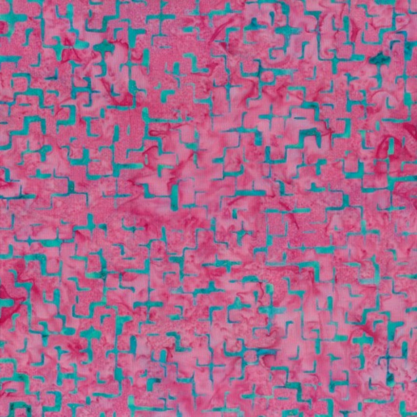 Batik - 1840 Matrix Pink and Aqua