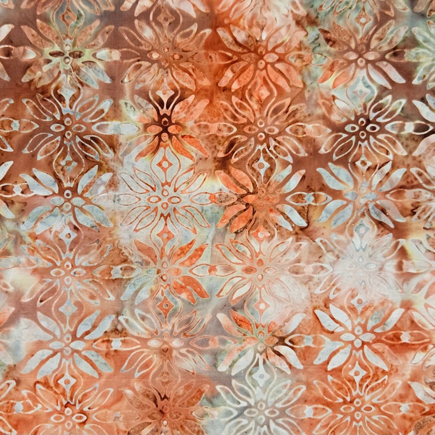 Batik - 1958 Geometric Flower Brown