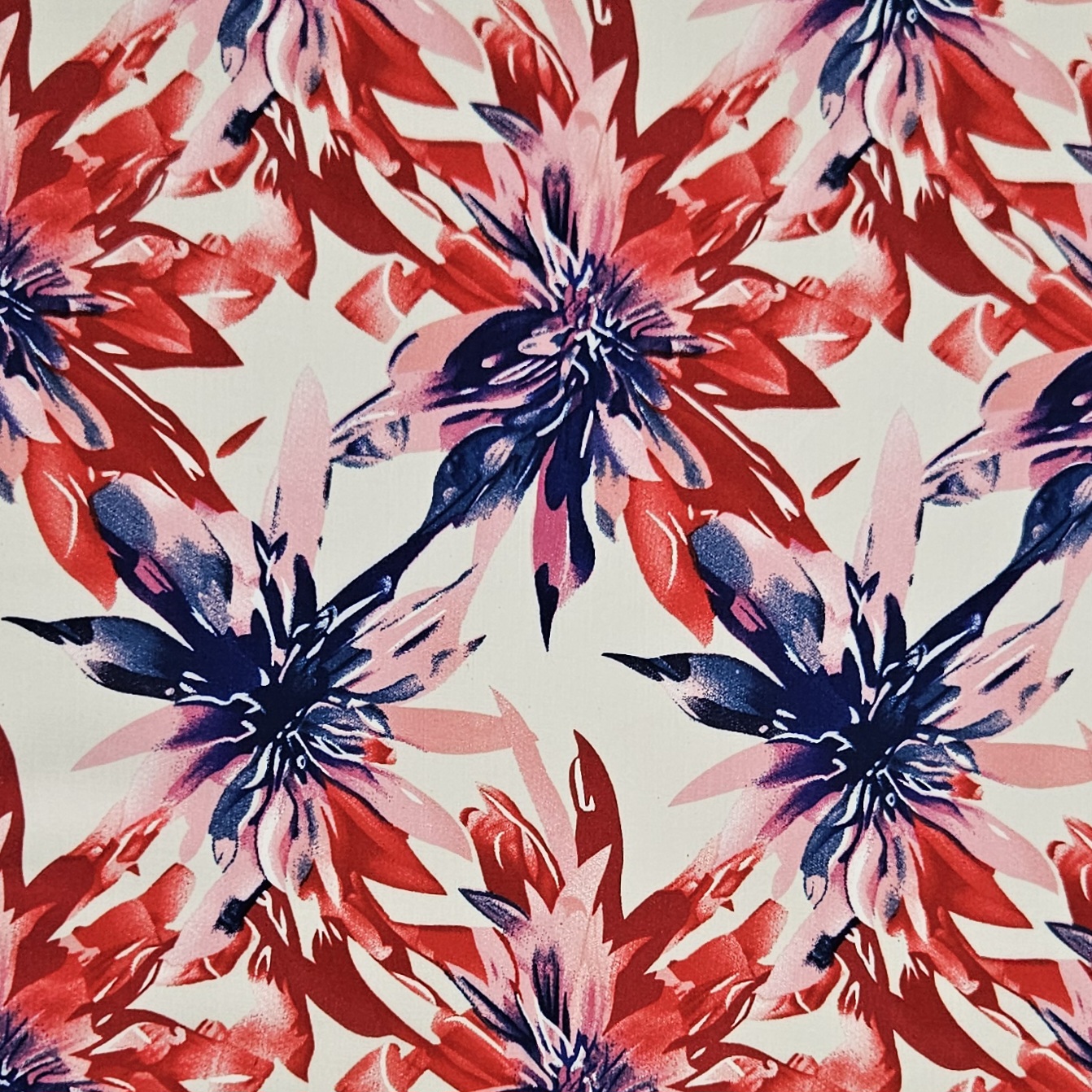 RAYON - Burst Red and Purple