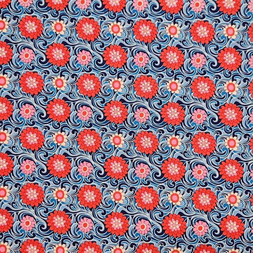 Liberty - Carnaby Collection - Carnation Carnival A Blue