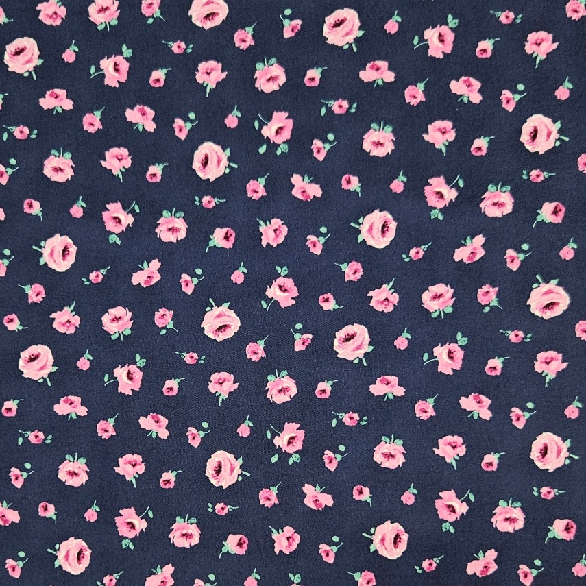 Liberty - Flower Show Midnight Garden Collection - Mary Rose B Navy