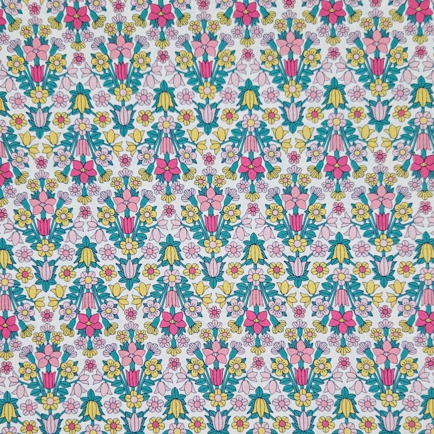 Liberty - Flower Show Sunrise Collection - Hampstead Meadow D White